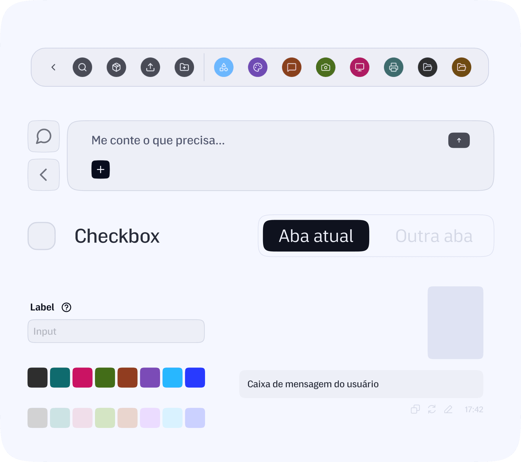 Componentes da interface