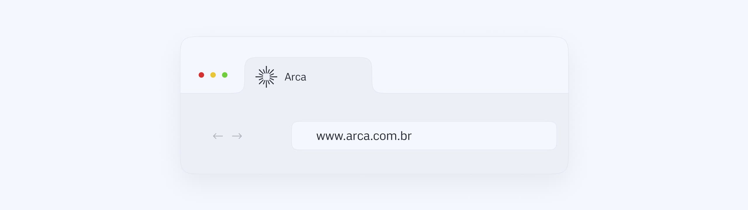 Favicon da ARCA na aba do navegador