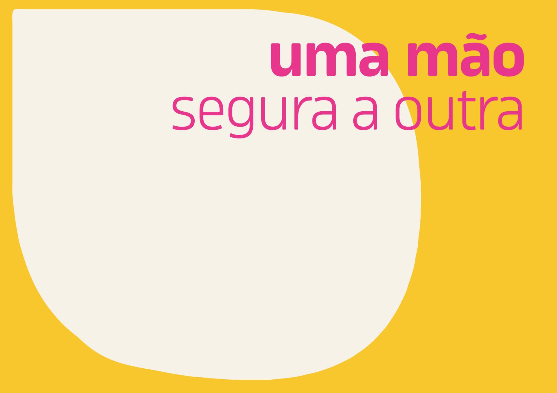 Uma mão segura a outra
