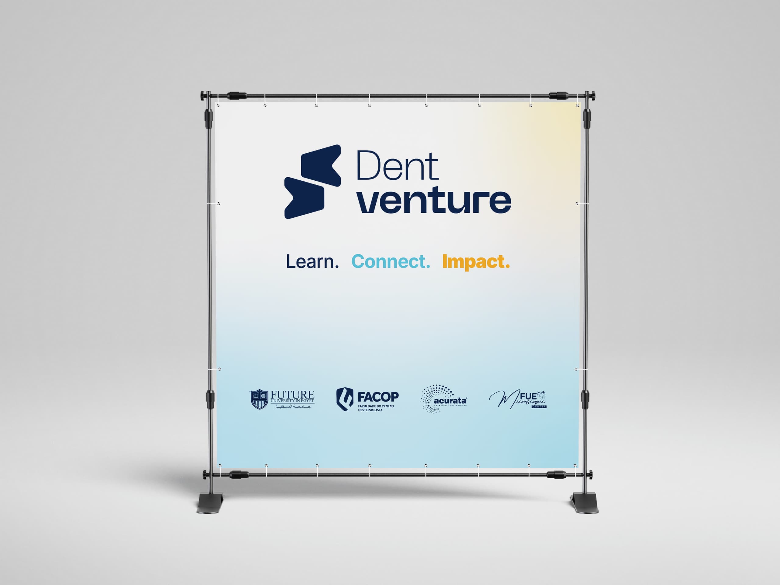 Backdrop com o logotipo e o lema