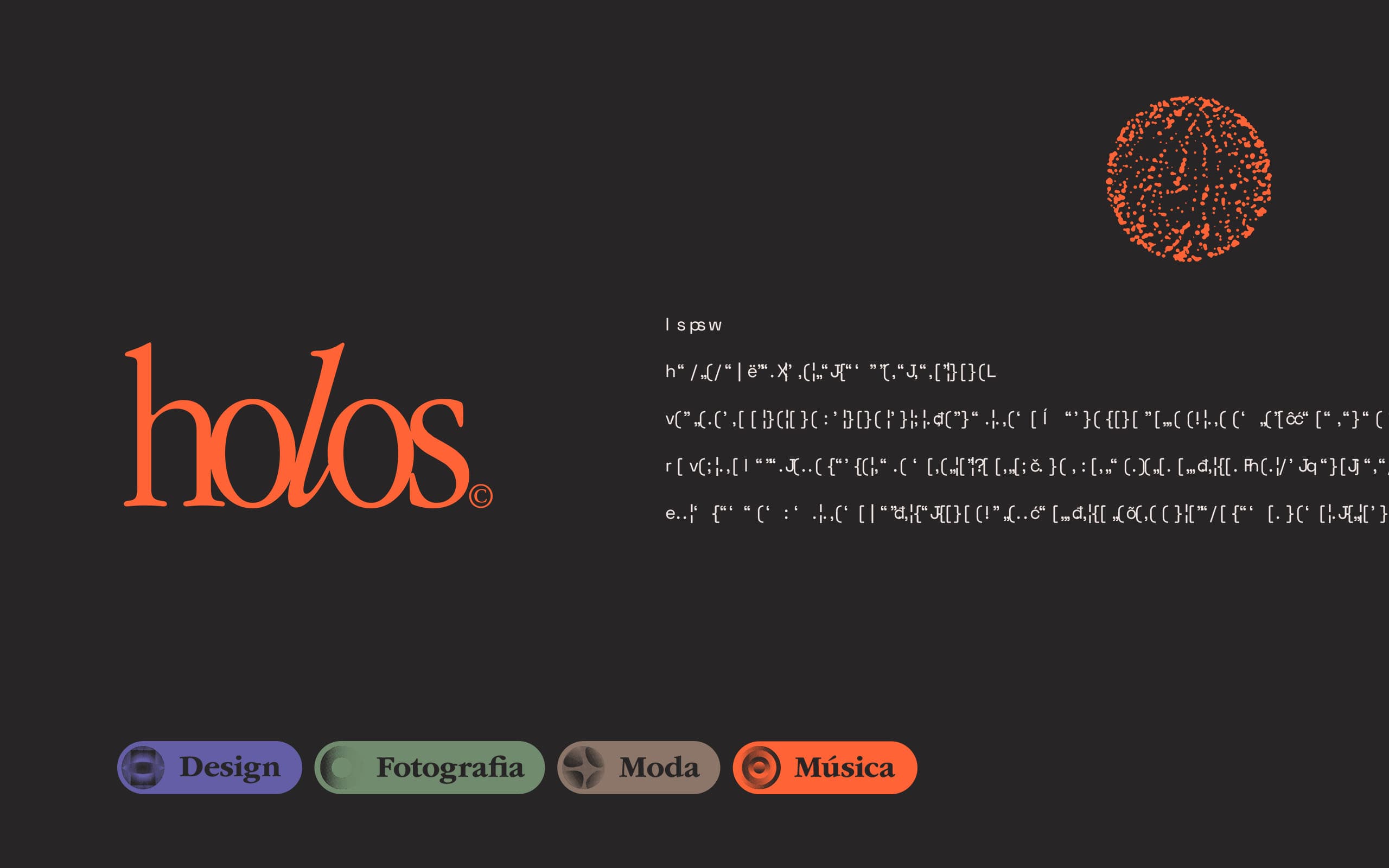 Logotipo, símbolo e etiquetas das quatro esferas