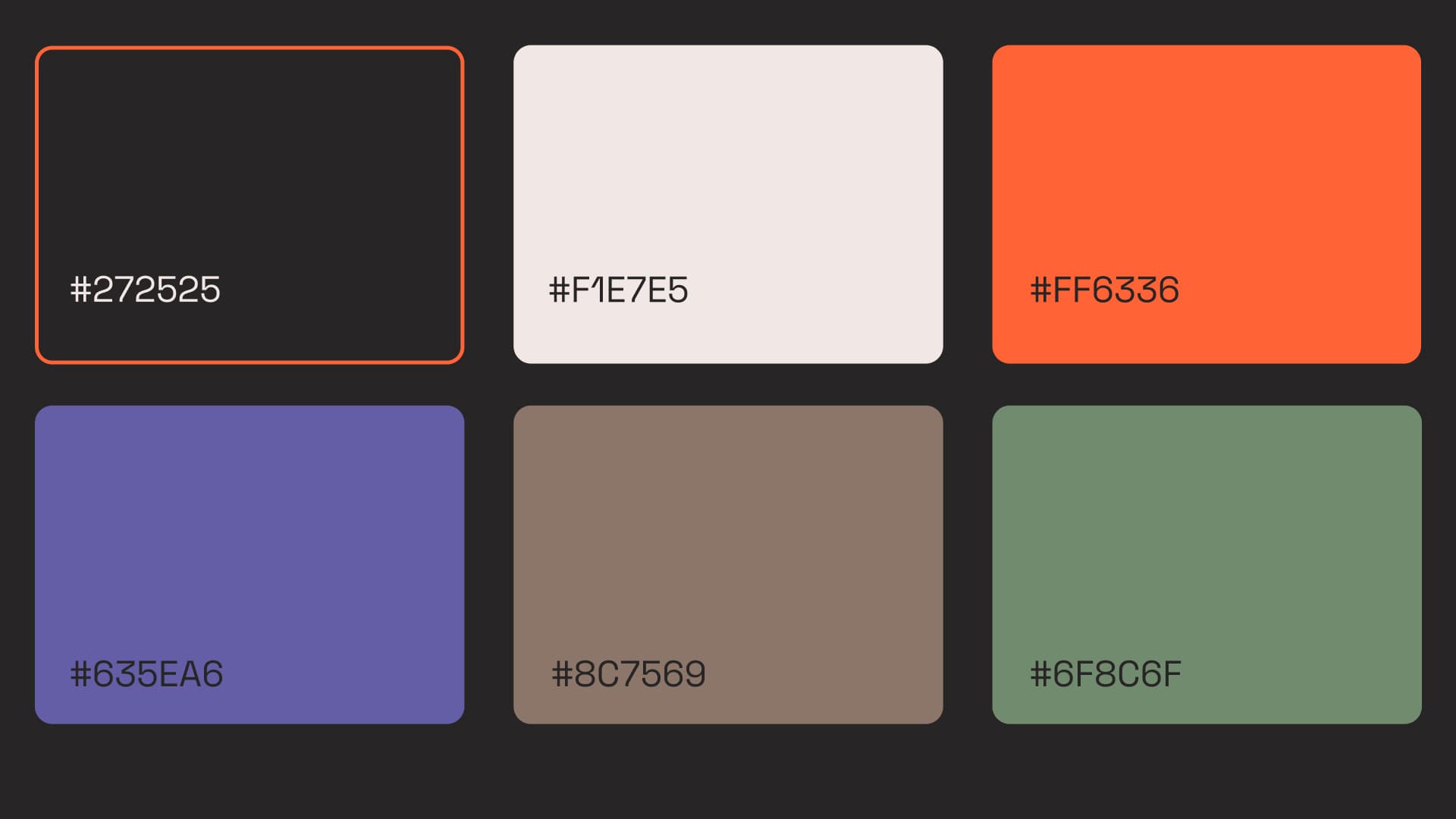 Paleta de cores da Holos