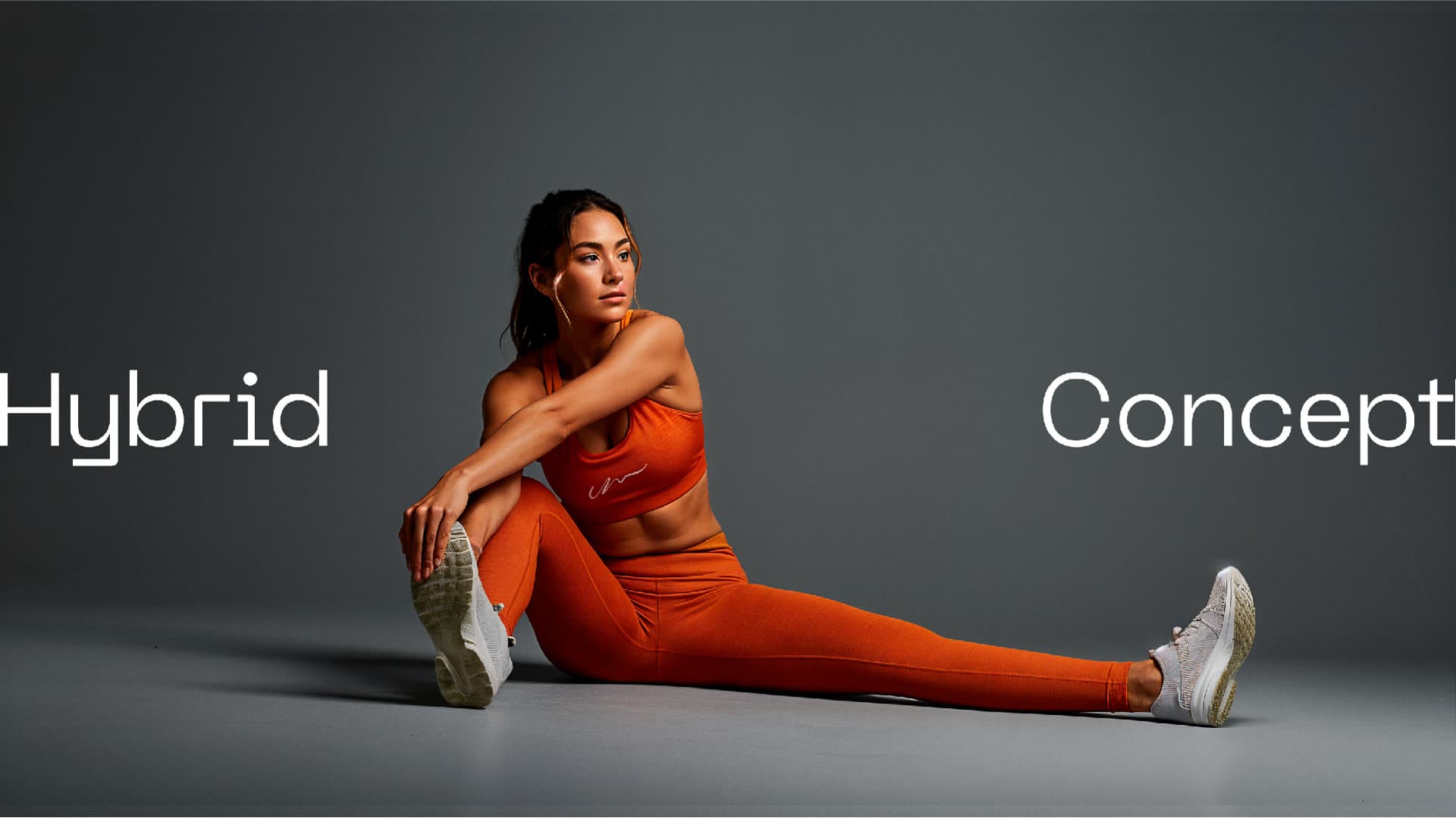 Hybrid Concept: atleta com conjunto laranja