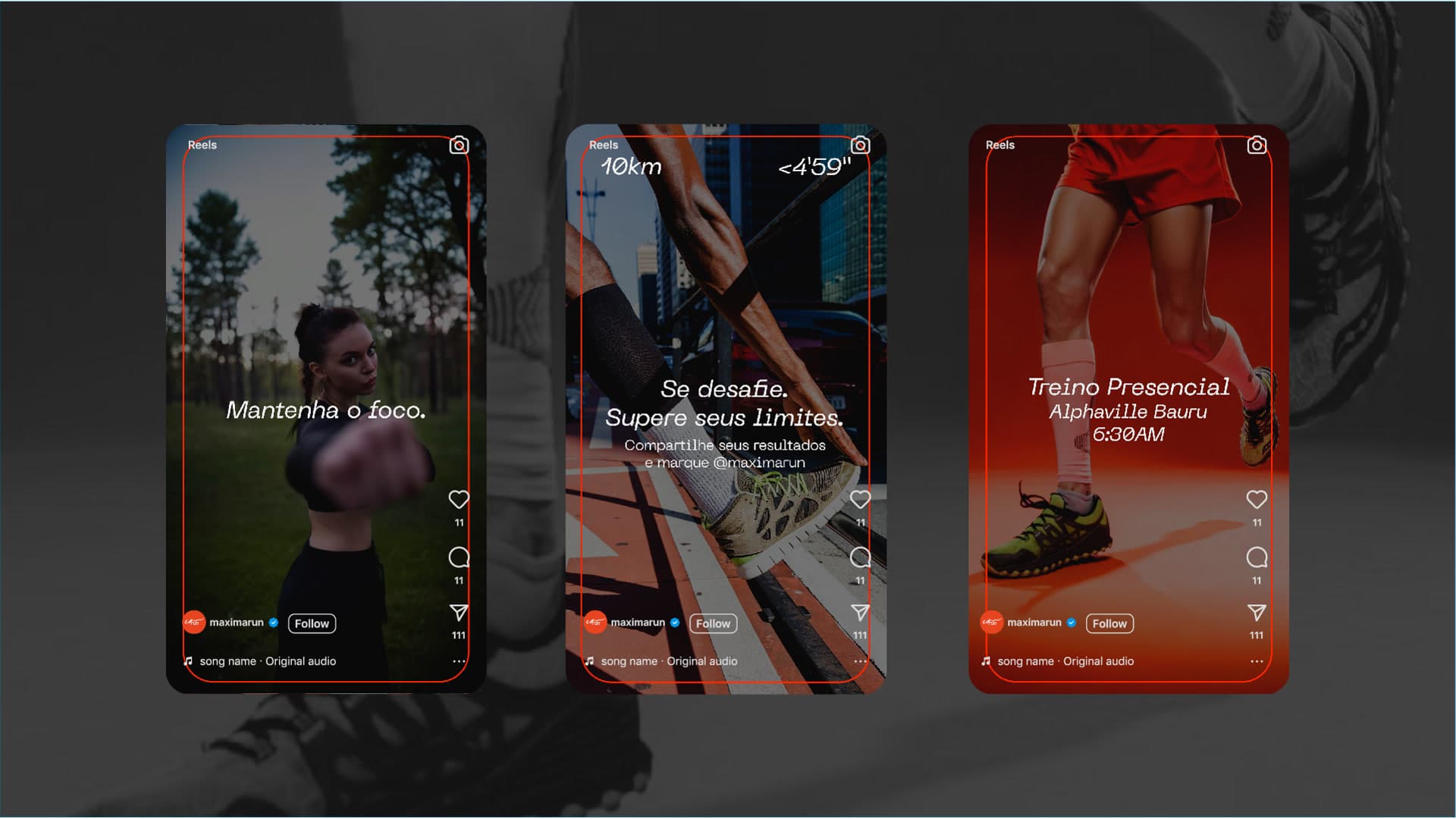 Stories: mantenha o foco, supere seus limites, treino presencial