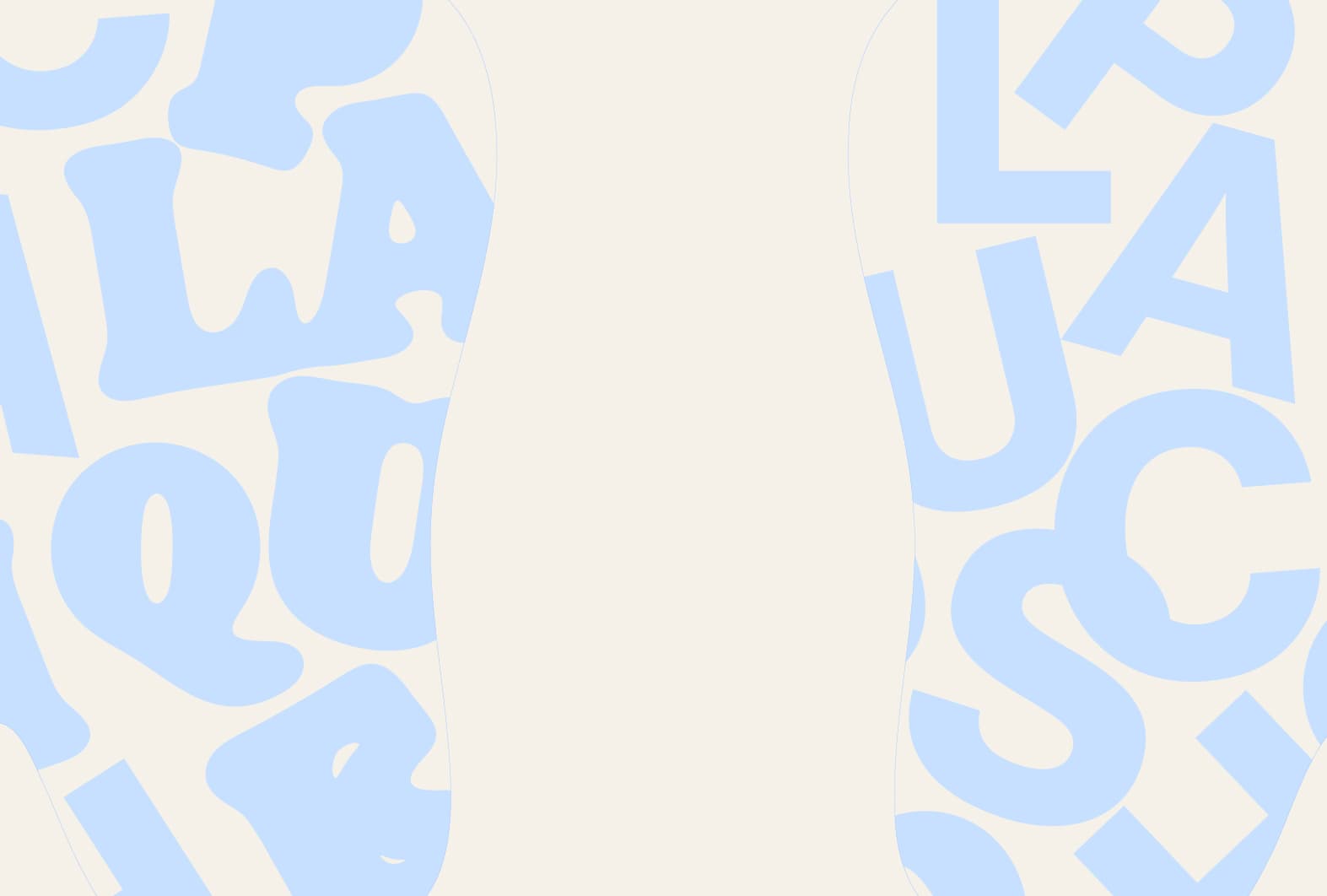 Grafismo sobre fundo creme