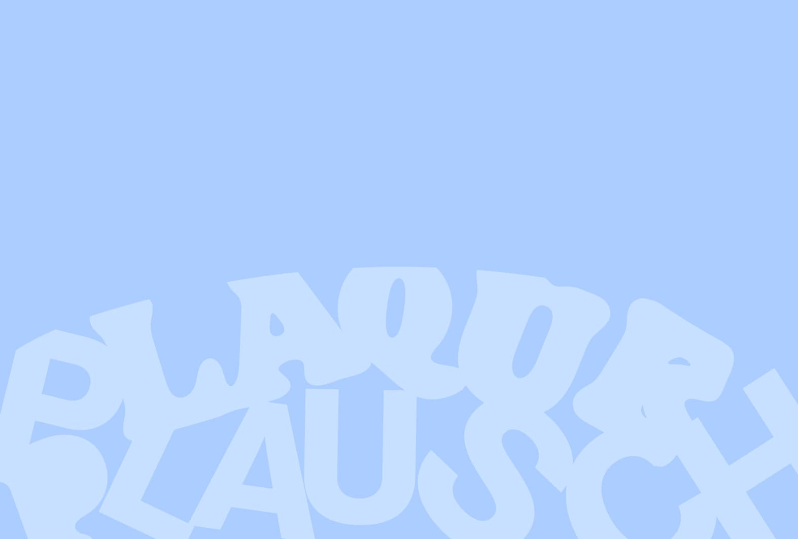 Grafismo sobre fundo azul-claro