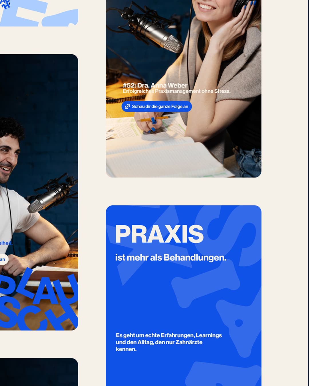 Stories de episódio e o post Praxis