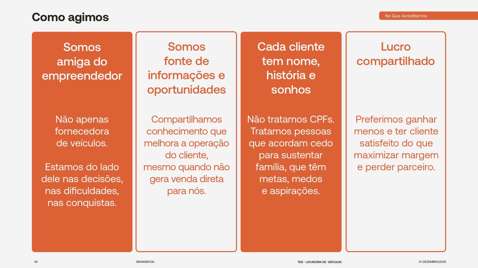 Página 40 do manual do sistema de marca da TEG