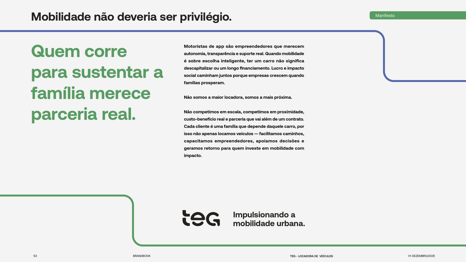 Página 53 do manual do sistema de marca da TEG