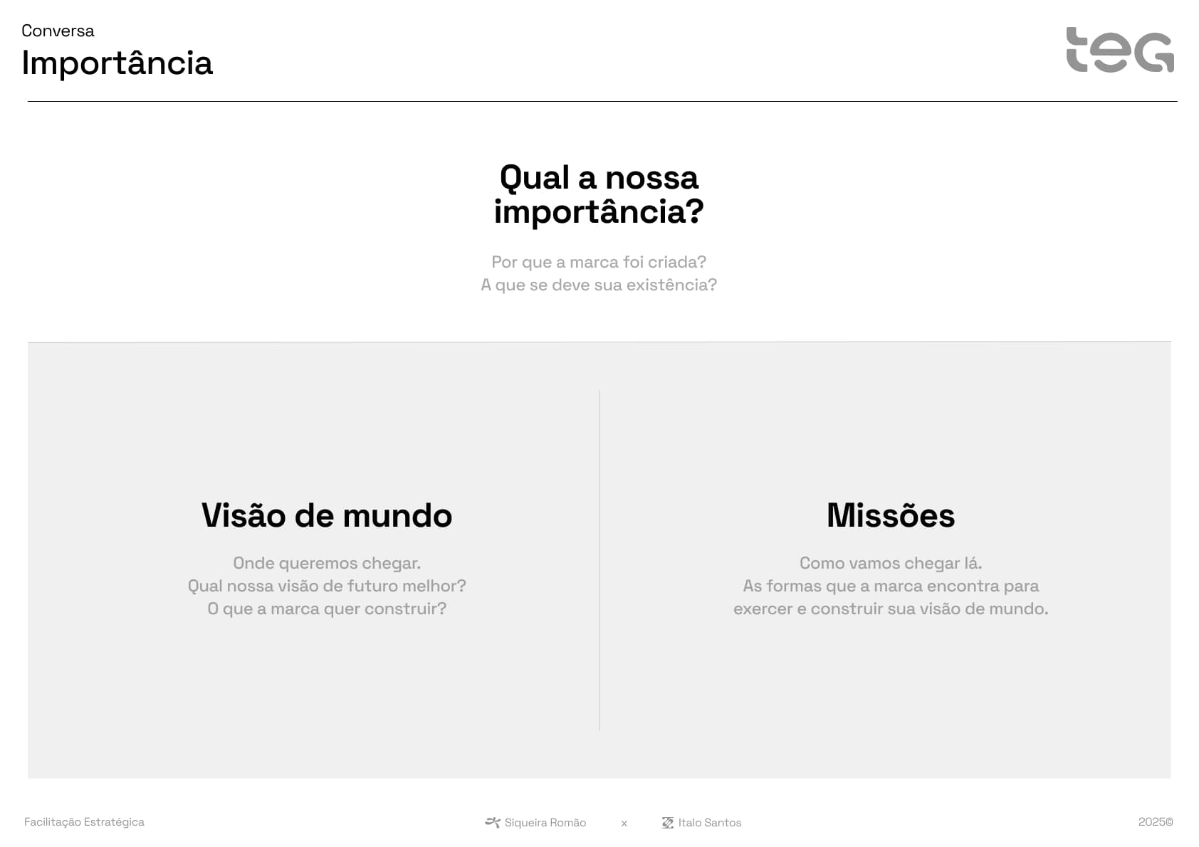 Canvas de importância